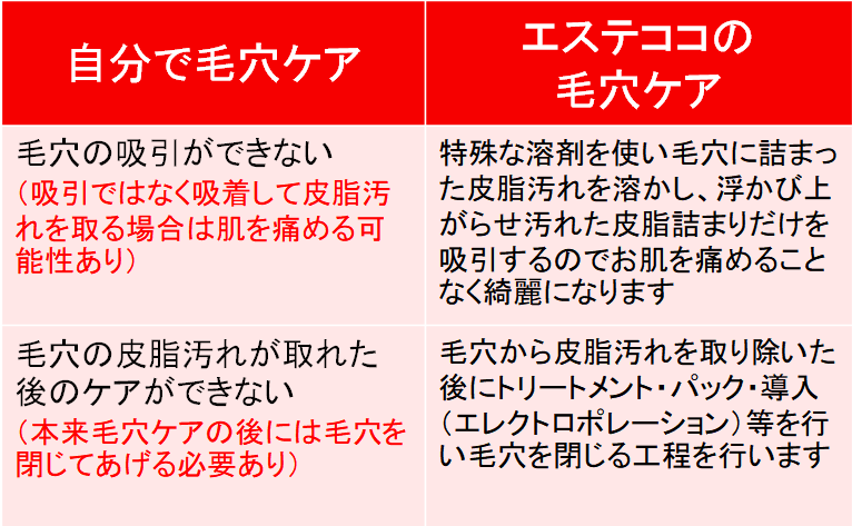 エステココ 毛穴ケア 黒ずみ 汚れ